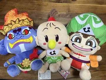 복숭아 철 봉제 인형 3개 세트