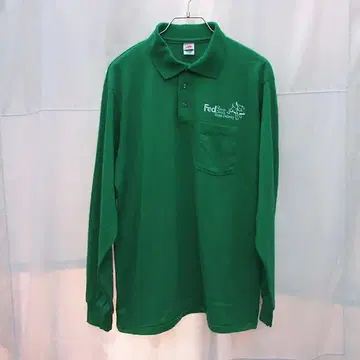 USA제 FedEX 페덱스 RED KAP 긴팔 피케 셔츠 L 작업옷