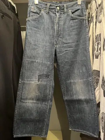 리바이스 빈티지 데님 패치워크 카프리 길이