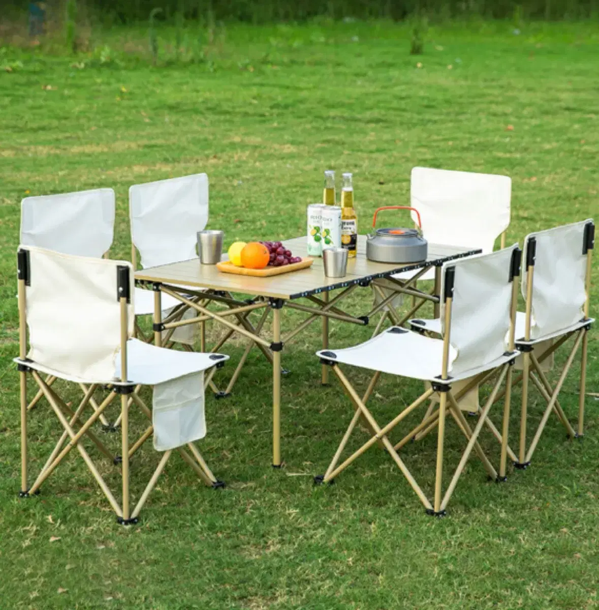 (New) Camping small table + 4 chairs, 4-person set