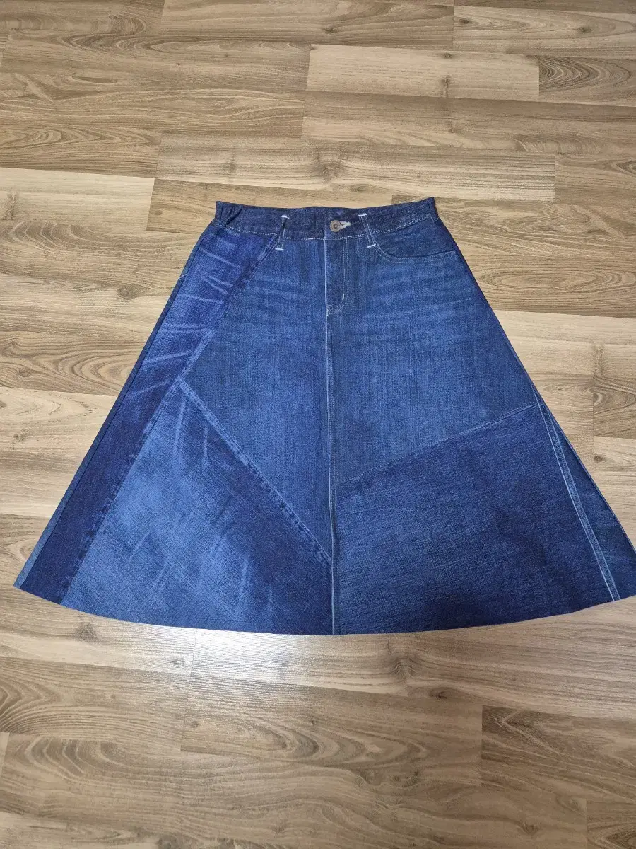 Japanese Wacoal Fake Denim Ice Flare Skirt