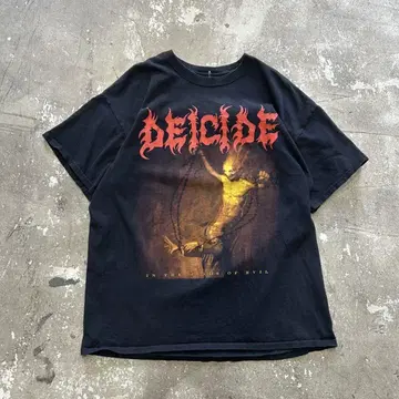 디 사이드 DEICIDE 밴딩 티셔츠 밴 티 구제 의류
