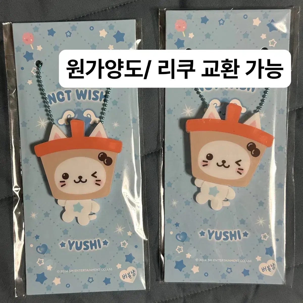 [Sealed] NCT Wish Steady Yuushi Bubble Cat Acrylic Keyring Sealed