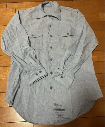미군 해군 밀리터리 샴브레이 셔츠 실물