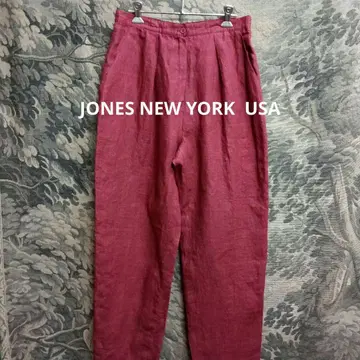 USA JONES NEW YORK 염색 린넨 100% 슬랙스 팬츠