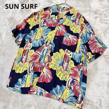 SUN SURF 선서프 알로하 셔츠 훌라 댄서 M 사이즈 M32855