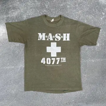 80's USA제 MASH 티셔츠 무비 T 싱글 스티치 페이드