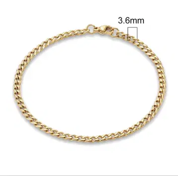골드 체인 팔찌 3.6mm/5mm/7mm