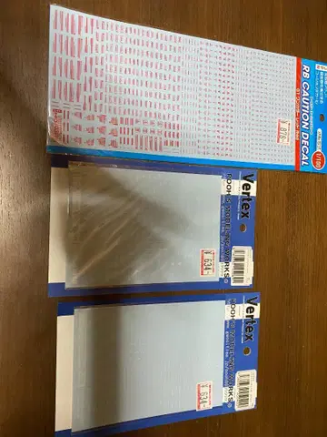 데칼 3장 세트 (Vertex, RB 경고 데칼) 미사용 새상품