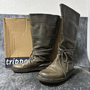 trippen Mexico 롱 부츠 가죽 36 올리브 가죽 신발