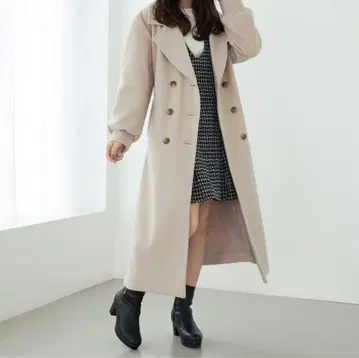 마제스틱 레곤 백 디자인 체스터 코트 핑크 베이지