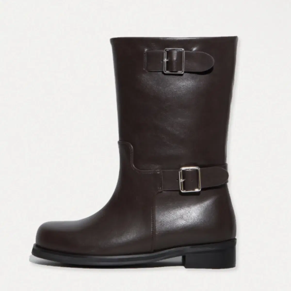 ロングブーツ KOMOREBI MUSEUM Handmade Chunky Sole Platform Leather Middle Designer fashion, Seoul-fully created | W Concept