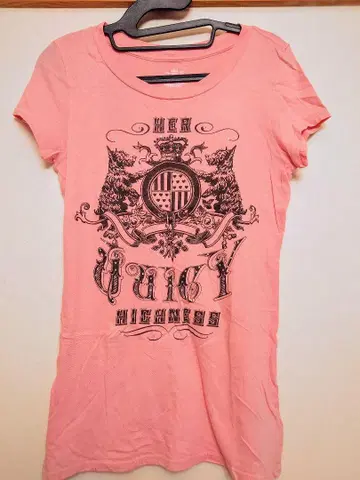 JUICYCOUTURE 쥬시 꾸뛰르 티셔츠 핑크 큐빅