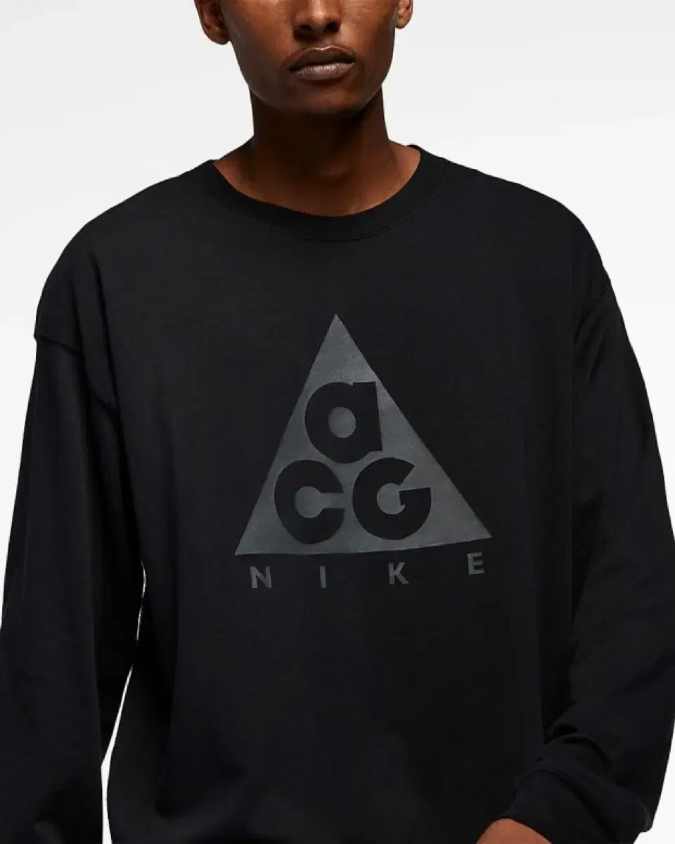 나이키 ACG 롱슬리브 로고 티셔츠 블랙 앤트러사이트 - US/EU