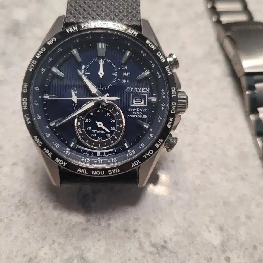 CITIZEN 시티즌 Citizen Radio Control AT 8154-82L Blue Dial