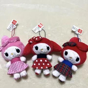 마이멜로디 마스코트 봉제 인형 키링 레트로 레어