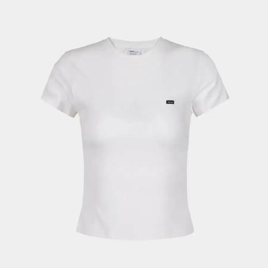 BADBLOOD Tiny Logo Short Sleeve Slim Fit - White #배드블러드