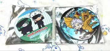 주술회전 치비 고지라 콜라보 빅 홀로 캔 배지 고죠 사토루 2개 세트