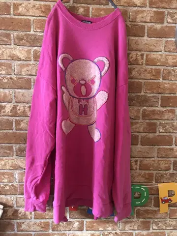 HYS BEAR 자수 오버 사이즈 맨투맨