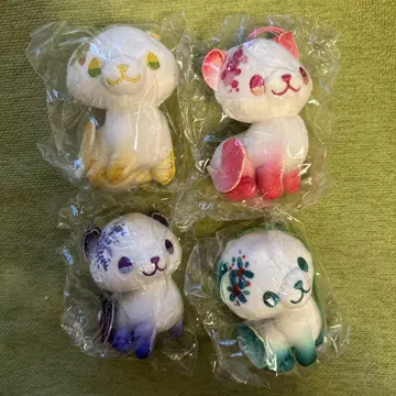 꽃 고양이 봉제 인형 마스코트 전 4종 가챠