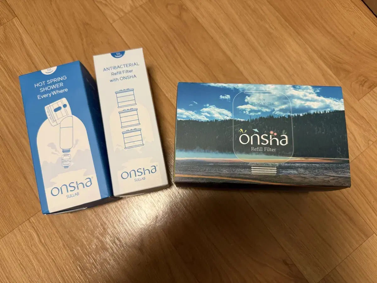 Onsha Shower Head, Refill Filter, and Hot Spring Filter bulk set