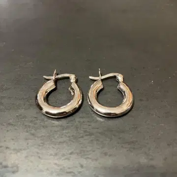 SILVER925 ROUND HOOP EARRINGS/실버/귀걸이
