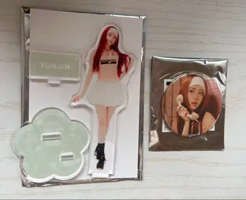 르세라핌 YUNJIN 아크릴 스탠드 캔뱃지 세트