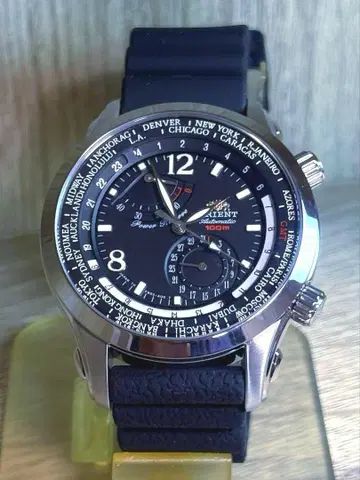 ORIENT 2004 킹 마스터 오토매틱 시계 고무 벨트