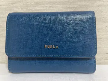 FURLA 훌라 3단 폴더형 지갑 블루