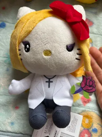 좋아, 키티 yoshikitty 봉제 인형 장미 장식 턱시도