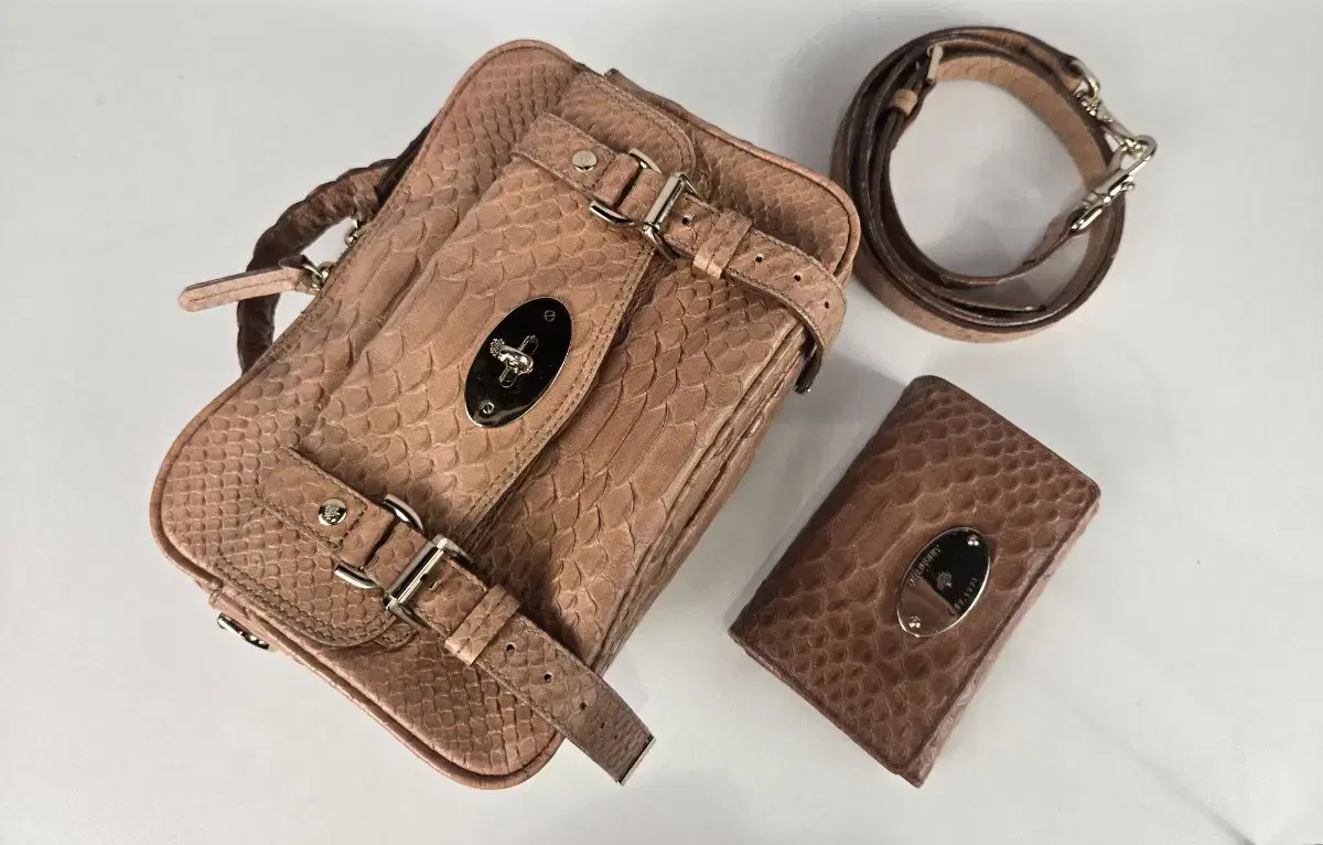 Mulberry Leather Bag & Wallet Set Crossbody Authentic