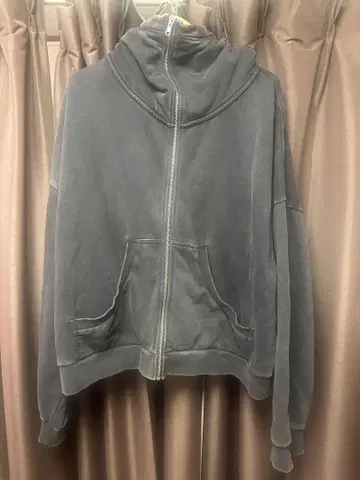 entire studios 풀 지퍼 후디 WASHED BLACK
