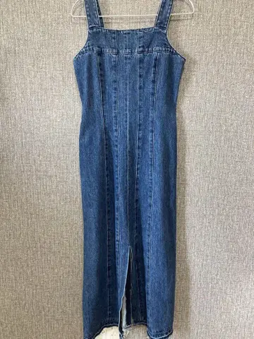 MOUSSY 데님 블루 롱 원피스