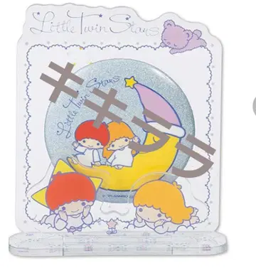 산리오 리틀트윈스타 키키라라 캔뱃지+스탠드 세트