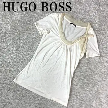 HUGO BOSS 휴고 보스 리본 컷 티셔츠 화이트 XS B3227