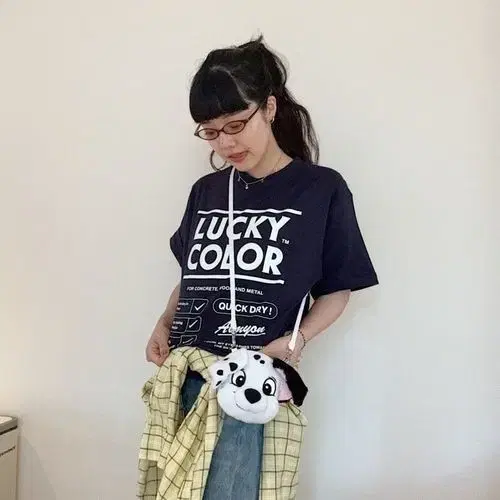 Aimyon Lucky Color T-shirt Navy XL