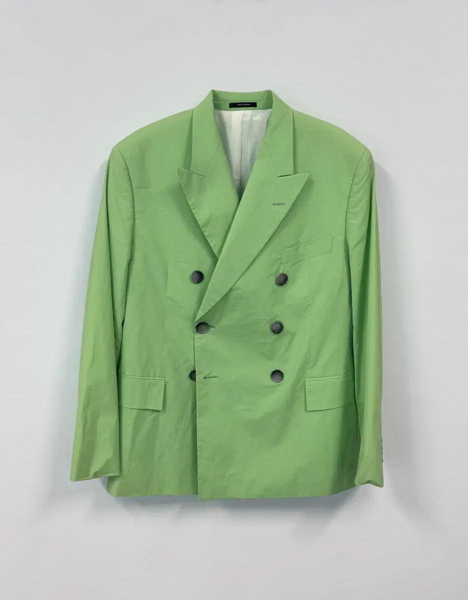 HUGO BOSS Green Double-Breasted Cotton Jacket