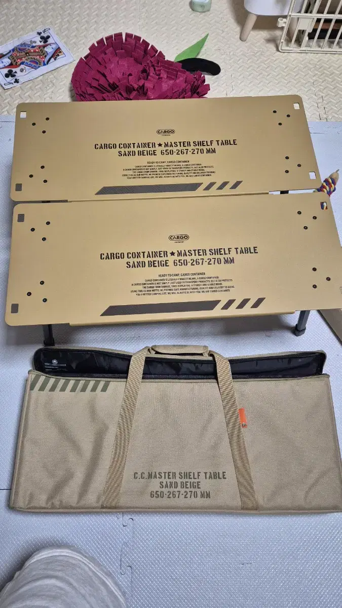 Cargo Container End Table 1set, Master Shelf Table 2set