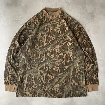 90s Mossy Oak 리얼 트리 포켓 T 롱 T 카모 무늬 USA제