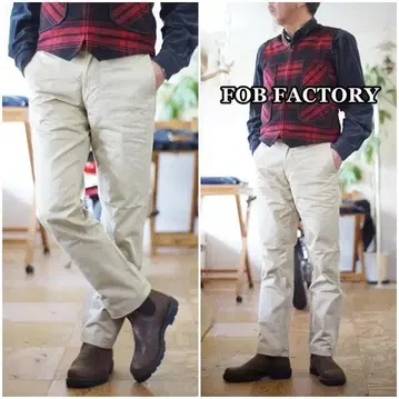 FOB FACTORY FOB 분또 치노 내로우 트라우저 0514 M