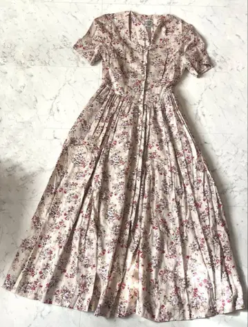 LAURA ASHLEY 로라 애슐리 꽃무늬 반팔 롱 원피스 9호