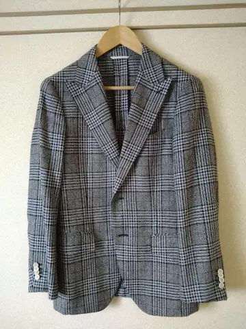 SUIT CONPANY 그레이 계열 체크 테일러드 자켓