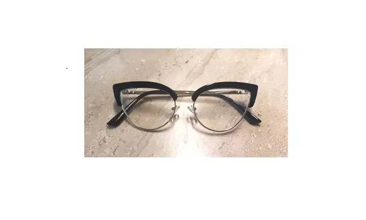 Cats Eye Black Vahn Horn-Rimmed Fashion Glasses (New)