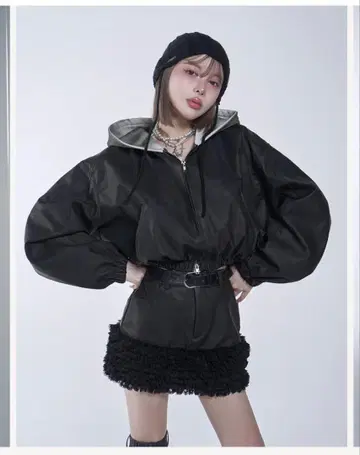 Darich 후드티 가죽 자켓