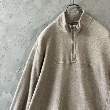 90년대 빈티지 풀오버 플리스 하프 지퍼 심플 LO20