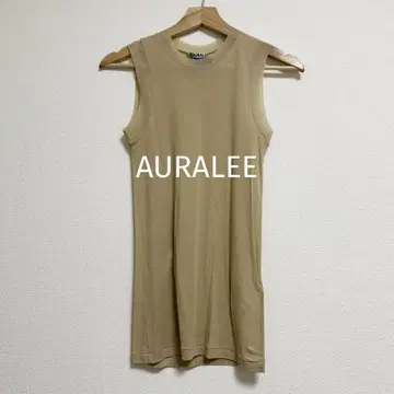 AURALEE 시어 탱크탑 베이지