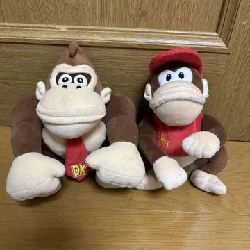 택 포함 돈키 콩 디디 봉제 인형 슈퍼 마리오 세트