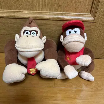 택 포함 돈키 콩 디디 봉제 인형 슈퍼 마리오 세트