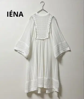 IENA 원피스 여성용 튜닉 레이스 뜨개질 A 라인 레이어드