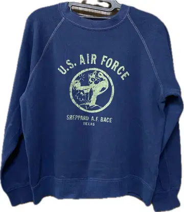 바셋 워커 80's U.S. AIR FORCE 네이비 맨투맨